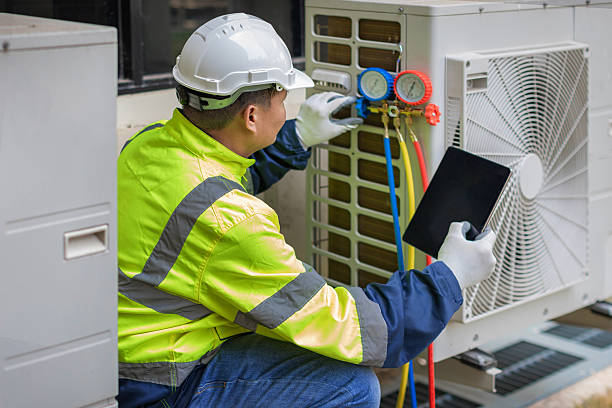Professional Hvac technician working in Queensbury, NY